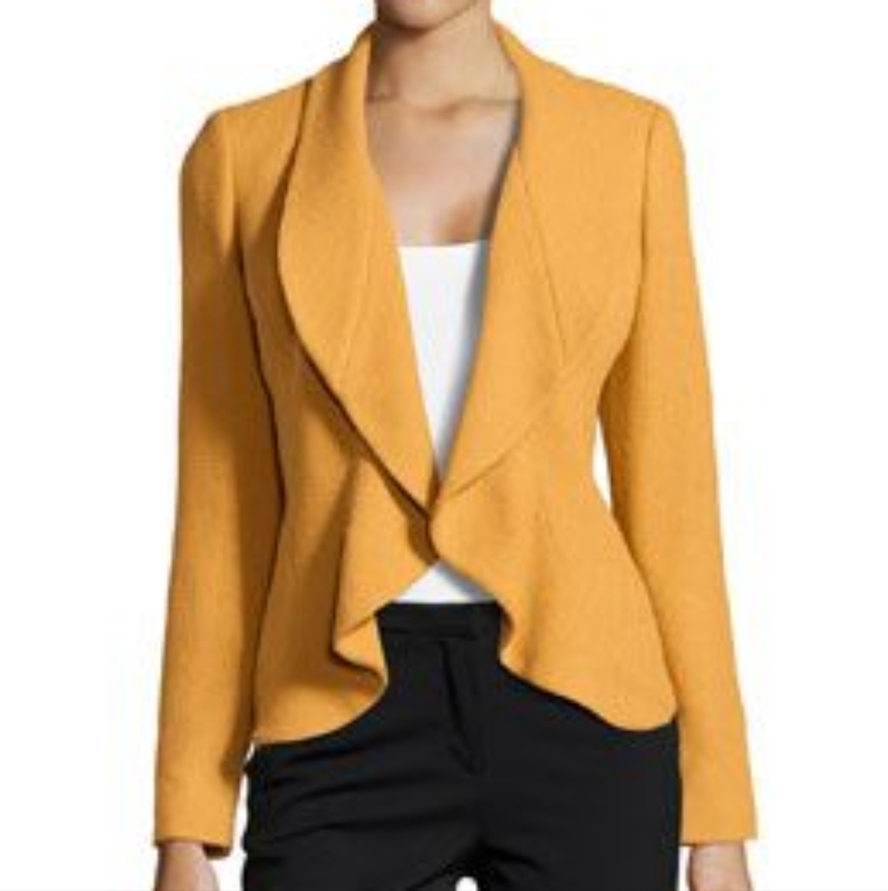 Lafayette 148 Mustard Open Blazer